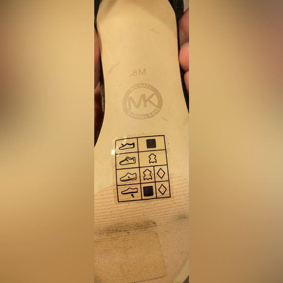 Michael Kors Diana T-Strap Black Glitter Sandals size 8 - Picture 5 of 7